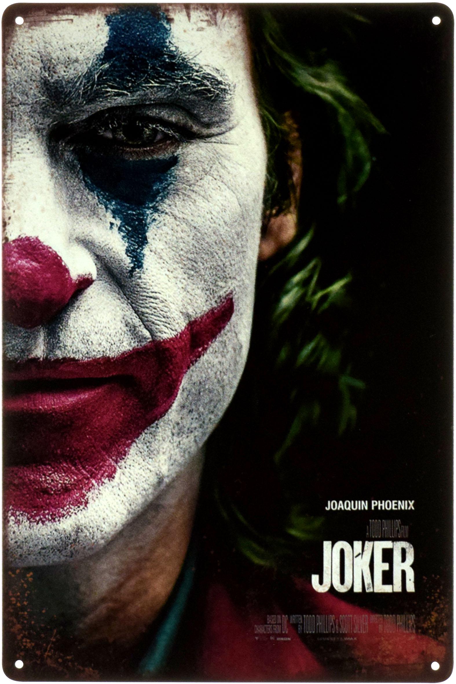 Табличка металлическая Джокер Хоакин Феникс/Joker Joaquin Phoenix 20x30 см