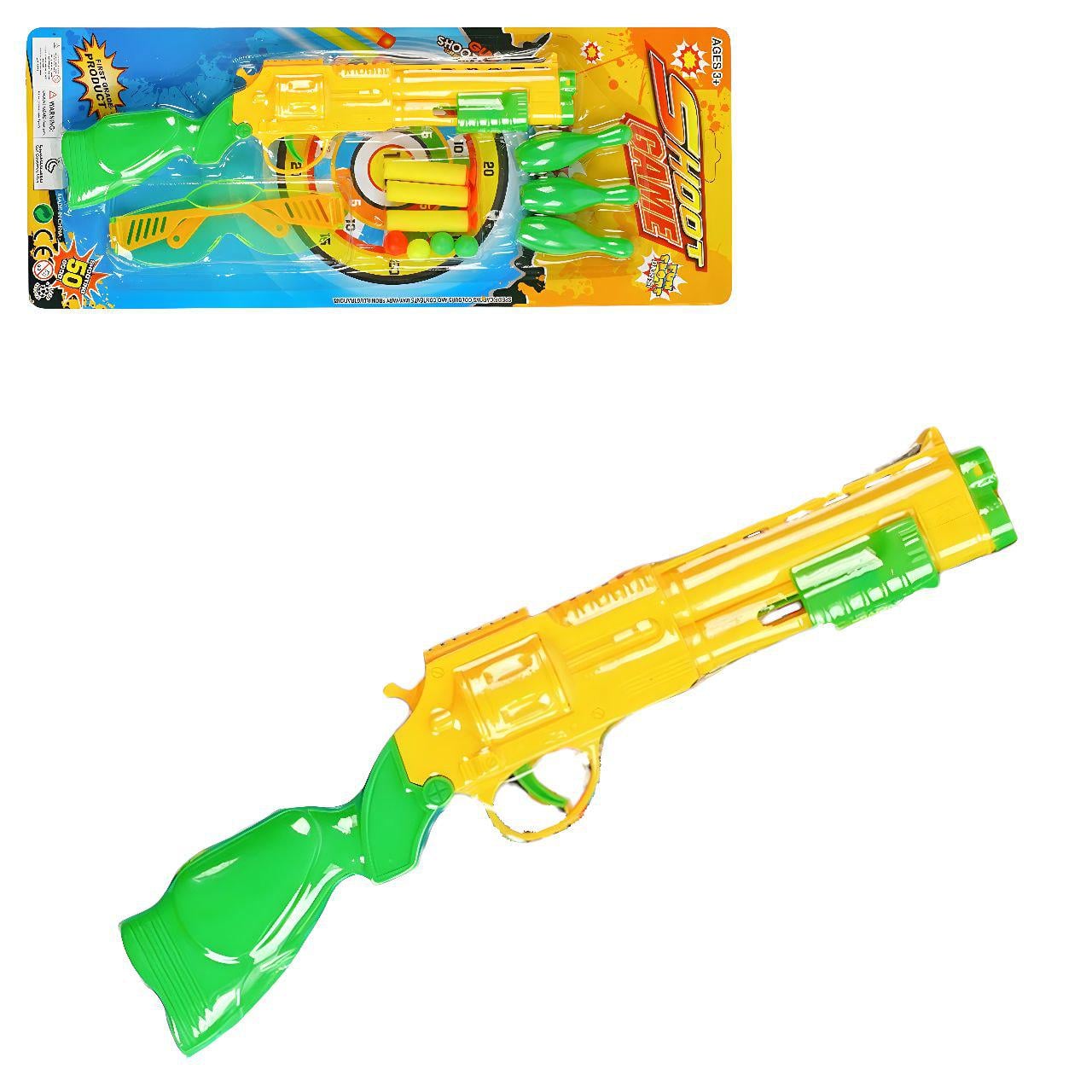 Детский автомат с защитными очками/кеглями/патронами (23131) Детский автомат с защитными очками/кеглями/патронами (23131)