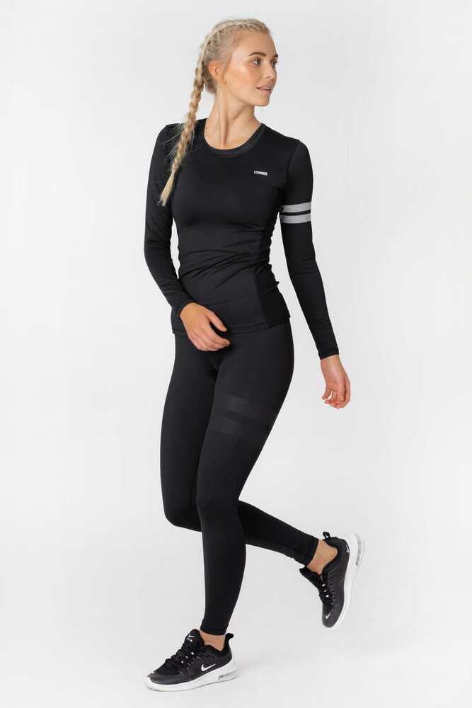 Футболка жіноча Stronger 106553х10 довгий рукав XS Чорний (25887301) - фото 2 Футболка жіноча Stronger 106553х10 довгий рукав XS Чорний (25887301) - фото 2