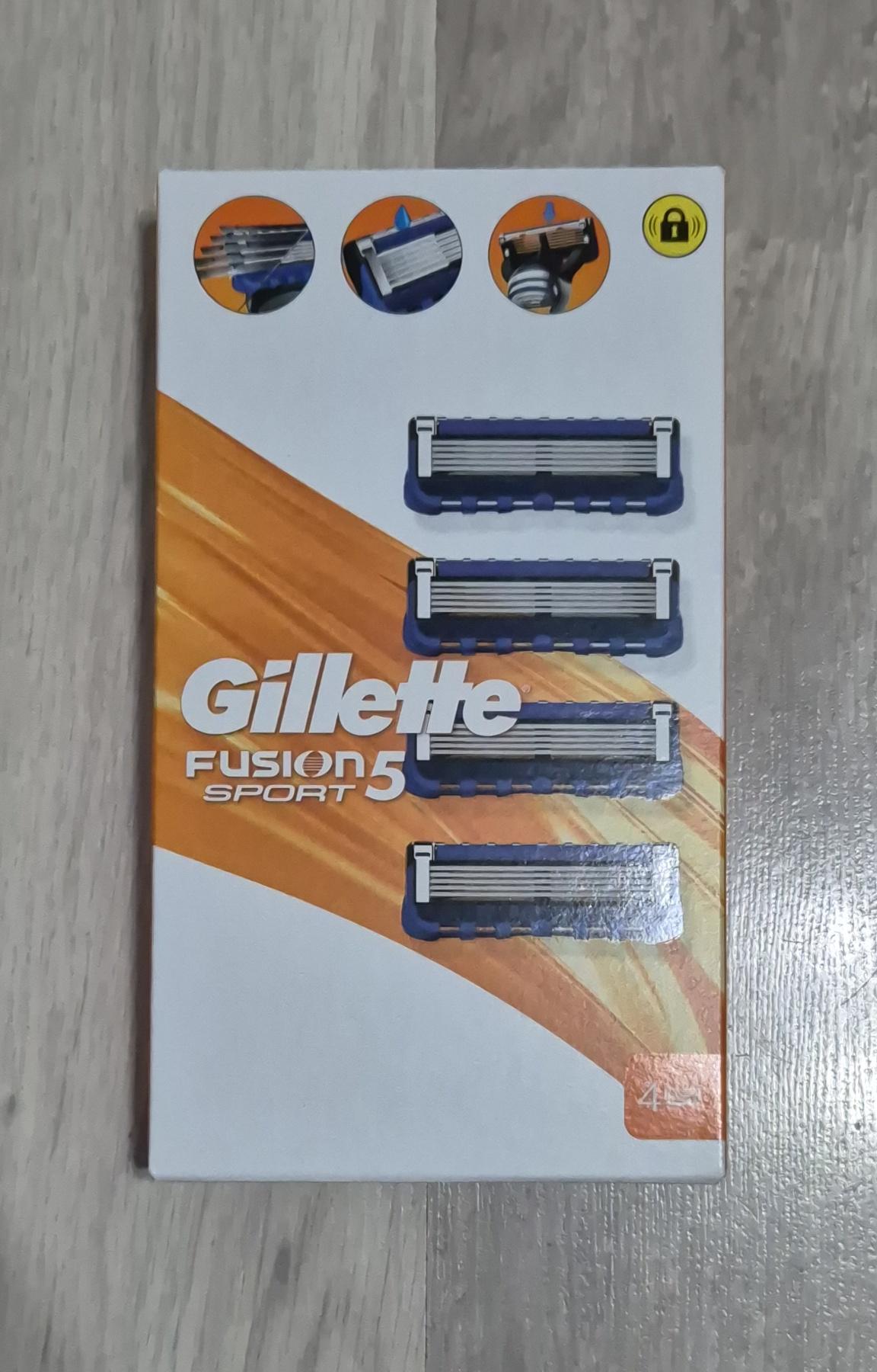 Картриджи для бритья мужские Gillette Fusion5 SPORT 4 шт. Синий - фото 2 Картриджи для бритья мужские Gillette Fusion5 SPORT 4 шт. Синий - фото 2