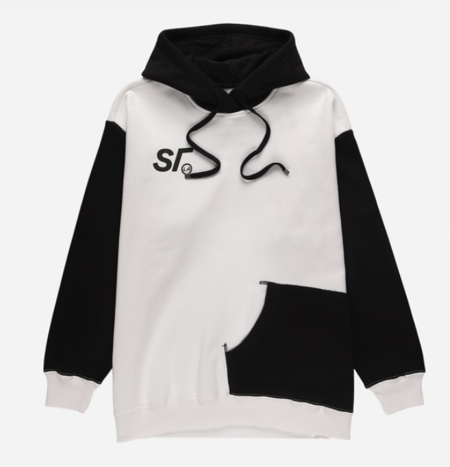 Свитшот батник Social tourist hoodie men's S Бело-черный