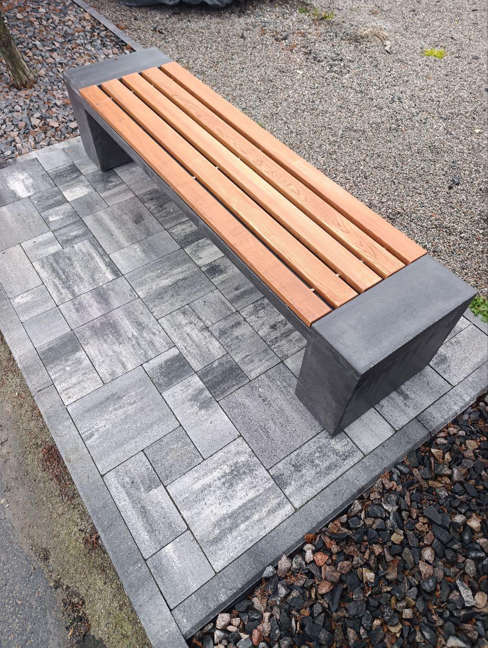 Лавка бетонна Міцно Гефіра 2000х500х450 мм Чорний (10288) - фото 3 Лавка бетонна Міцно Гефіра 2000х500х450 мм Чорний (10288) - фото 3