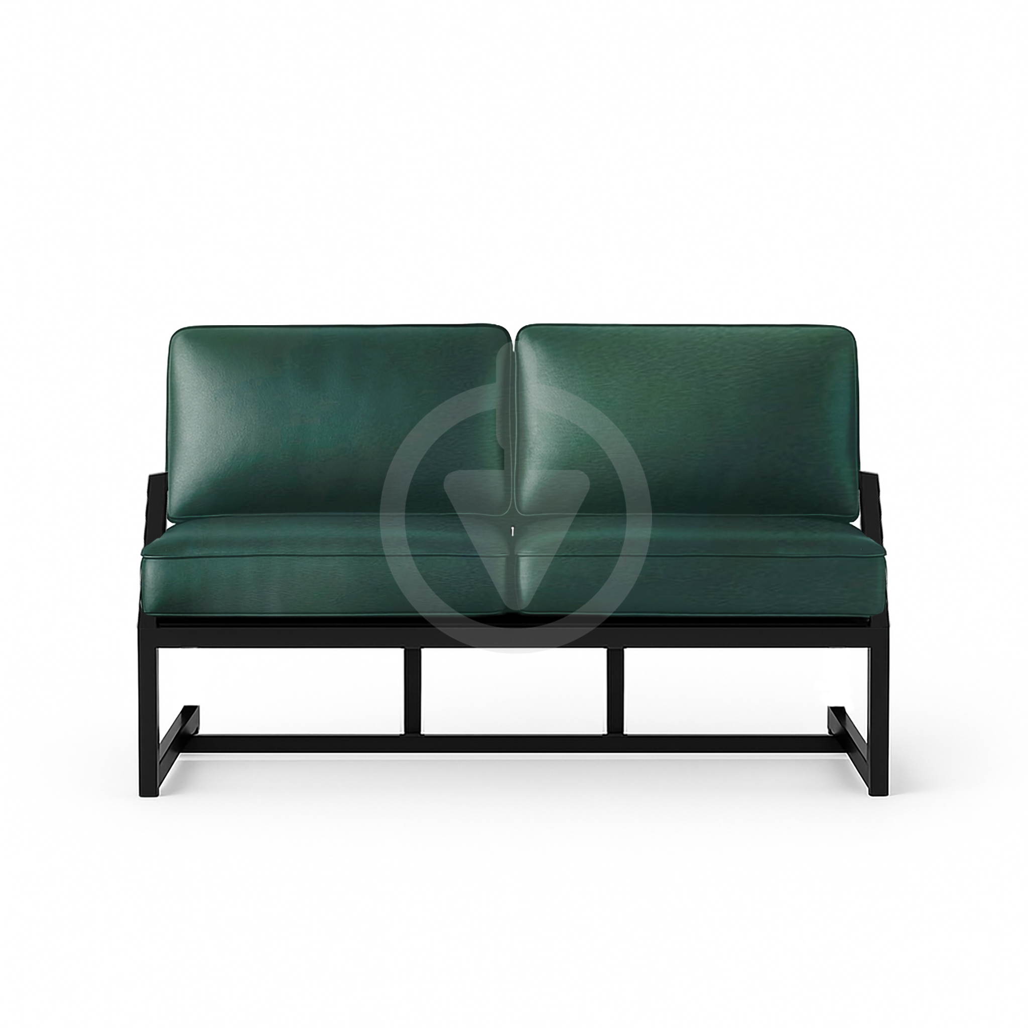 Диван металлический AVVS Атлас с подлокотниками лофт экокожа 156 см Темно-зеленый - фото 2 Диван металлический AVVS Атлас с подлокотниками лофт экокожа 156 см Темно-зеленый - фото 2