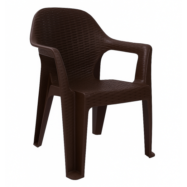 Стілець вуличний Міла пластиковий Коричневий (31919117)