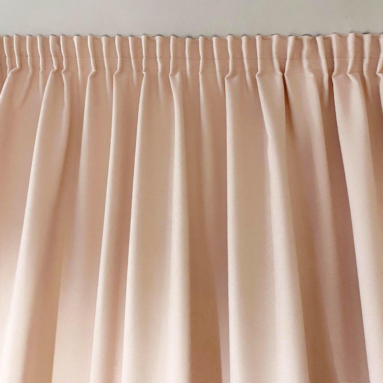 Шторы на тесьме с подхватами 150х250 см микровелюр 2 шт. и тюль бамбук 400х250 см Розово-персиковый/Теплый Белый (402528-МТ221В/150-400) - фото 4