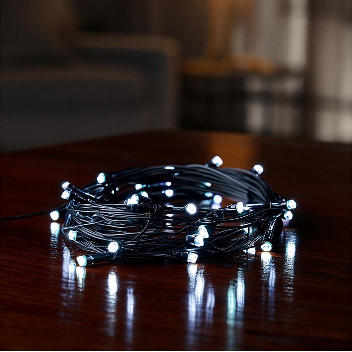 Гірлянда кімнатна Нитка W220LED22MBW 22 м 220 LED Чорний/Білий (29912682) - фото 9 Гірлянда кімнатна Нитка W220LED22MBW 22 м 220 LED Чорний/Білий (29912682) - фото 9