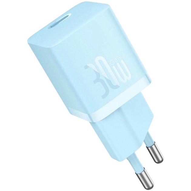 Зарядное устройство BASEUS GaN5 Fast Charger Mini 1C 30W Blue (CCGN070603) - фото 1 Зарядное устройство BASEUS GaN5 Fast Charger Mini 1C 30W Blue (CCGN070603) - фото 1