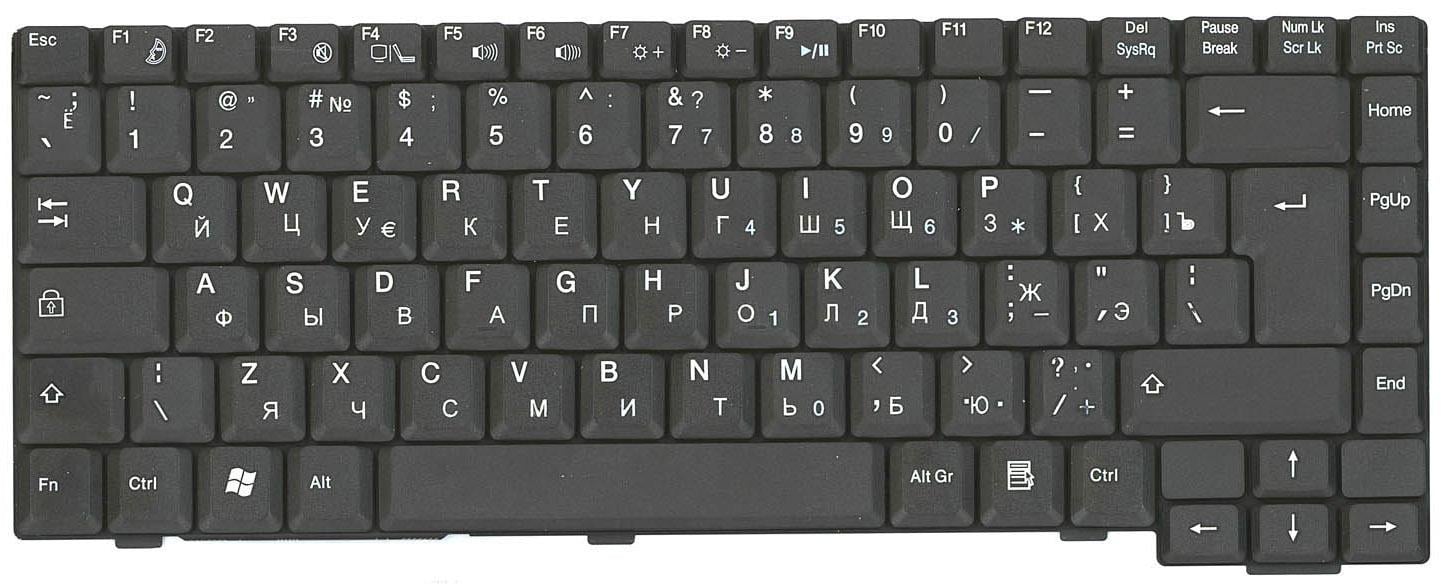 Клавиатура для ноутбука Fujitsu Amilo M6450 M6450G Black