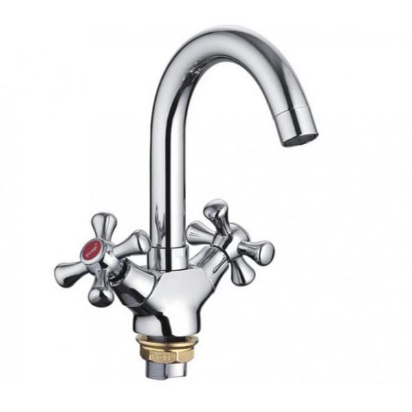 Смеситель для умывальника Frap H732 F13732-B 1034181 двухвентильный Хром (102233)