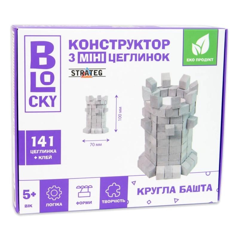 Конструктор з міні-цеглинок Strateg blocky Кругла башта (31024)