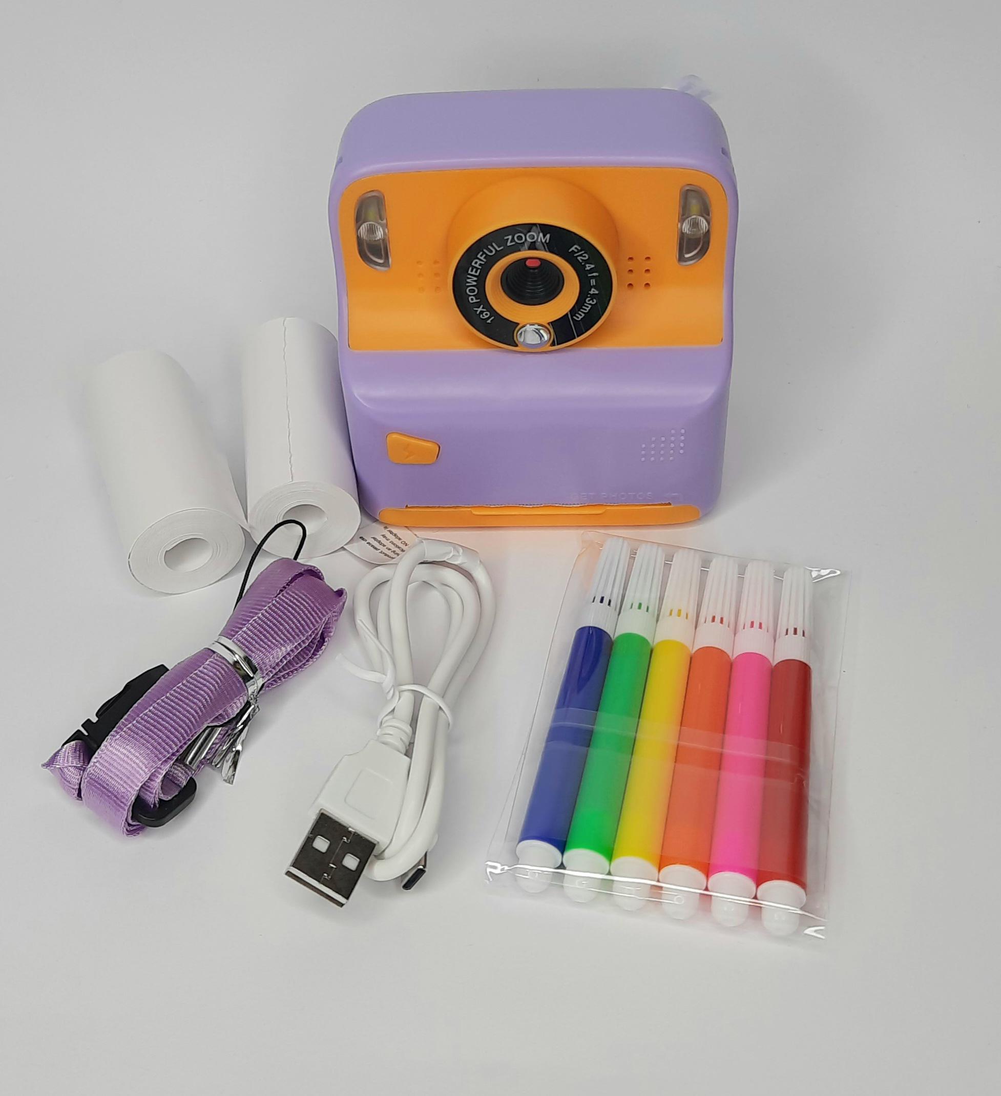 Фотокамера дитяча М3 з моментальним друком 800 mah Жовтий - фото 2 Фотокамера дитяча М3 з моментальним друком 800 mah Жовтий - фото 2