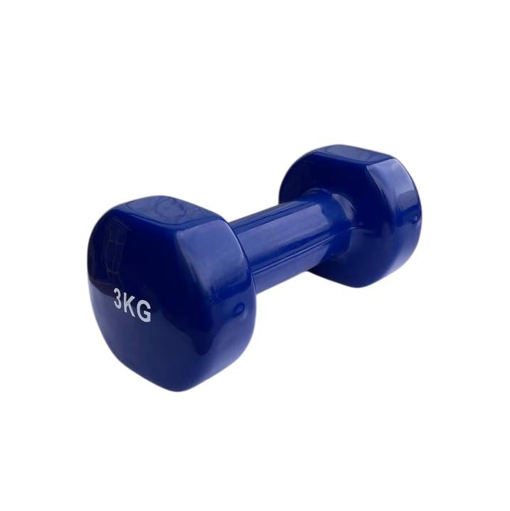 Гантель для фітнесу Generation Fintess FF51D3B з вініловим покриттям 3 кг Синій (FF51D3B-3kg blue)