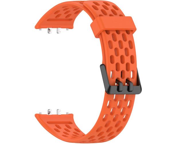 Ремешок силиконовый Air для смарт-часов Samsung Galaxy Fit 3 Оранжевый (49621)