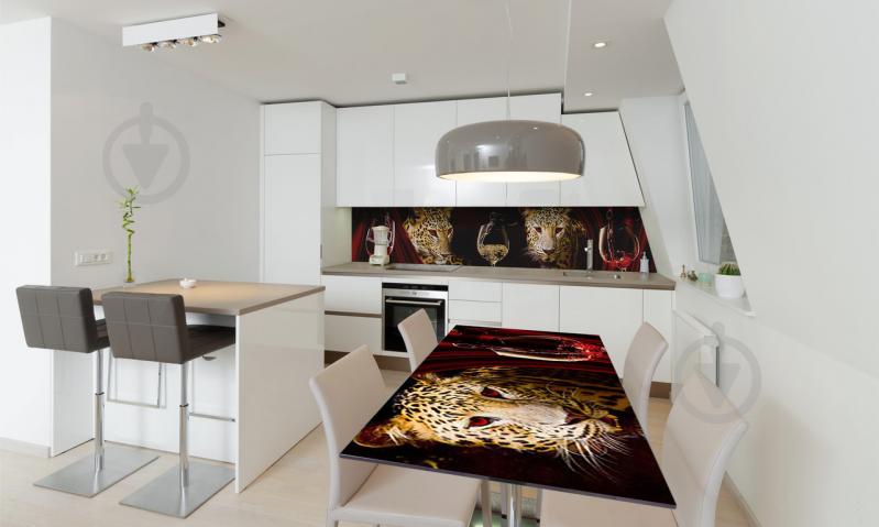 Наклейка виниловая на стол Zatarga «Леопарды и Вино» 600х1200 мм Z180445st Наклейка виниловая на стол Zatarga «Леопарды и Вино» 600х1200 мм Z180445st