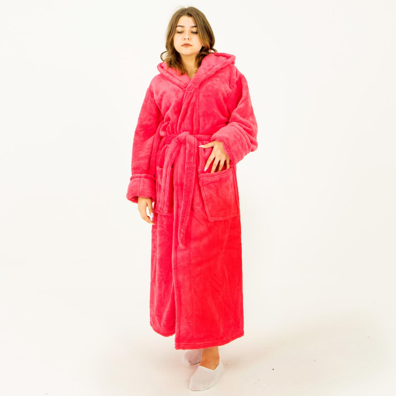 Халат жіночий на запах з капюшоном махровий 2 кишені S Манго (46) - фото 5 Халат жіночий на запах з капюшоном махровий 2 кишені S Манго (46) - фото 5