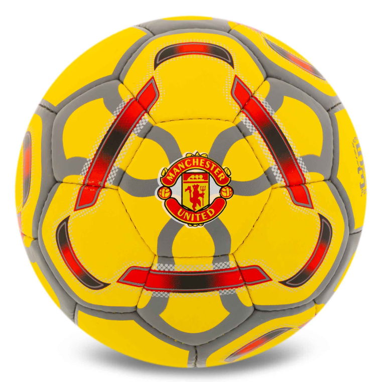 Мяч футбольный BALLONSTAR MANCHESTER FB-5187 №5 PU Гриппи сшит вручную Желтый (29655077)