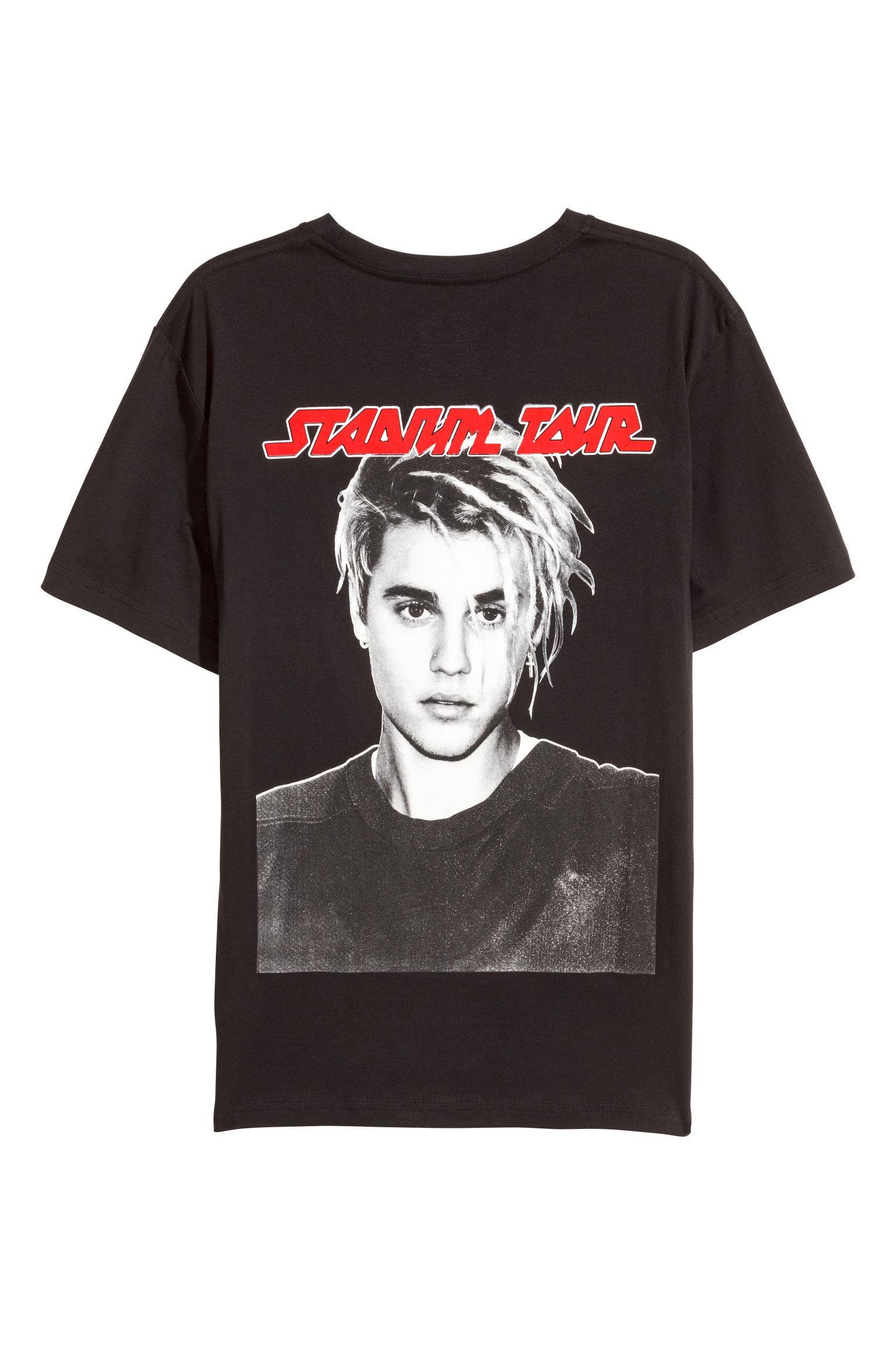 Футболка H&M XS принт Черный (12125785396)