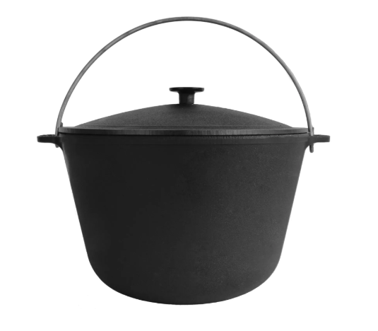 Котел чугунный туристический Brizoll с чугунной крышкой 8 л (KT08-1) - фото 2