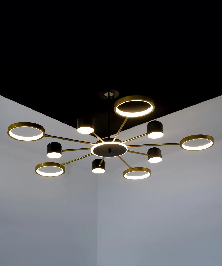 Підвісний світильник SOLEDESIGN Stellato Big LED 100W Чорний/Золотий (SDLC-00113)
