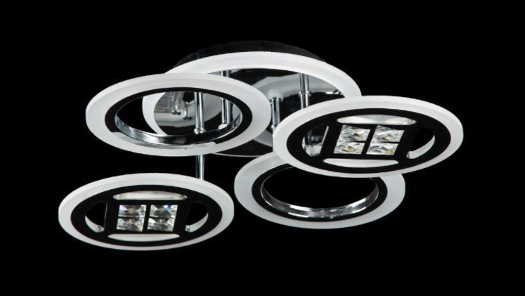Светодиодная люстра LK28980/2/2/1 LED CR Белый/Хром (AN000842)