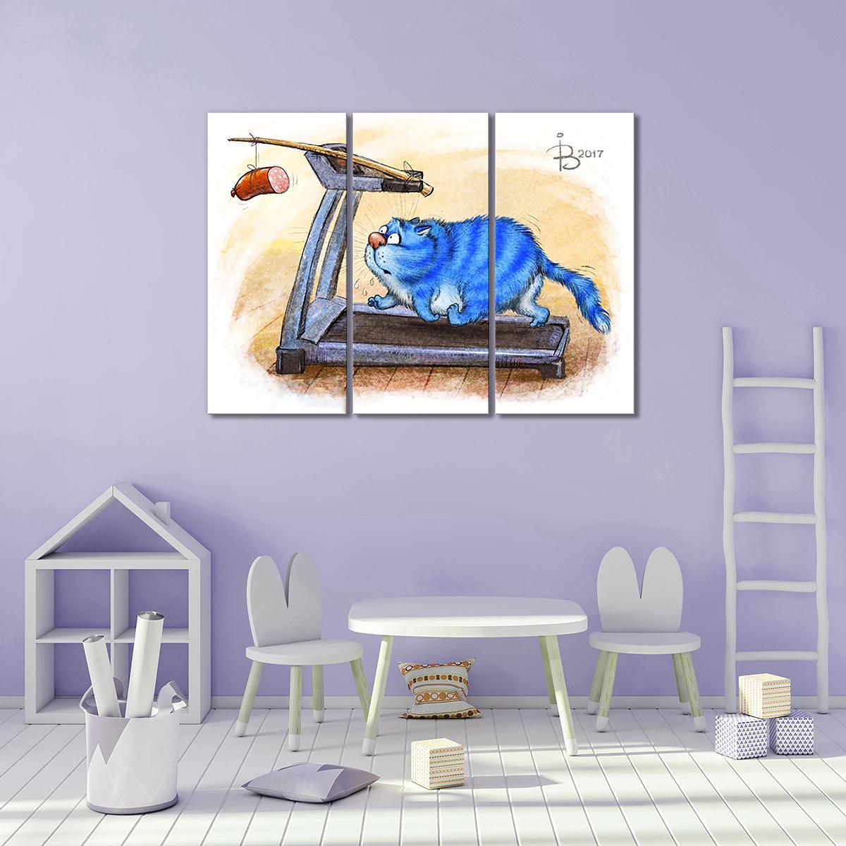 Модульная картина Фитнес (Мотивация) 3 модуля 90x135 см