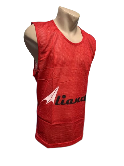 Манишка взрослая Сток Liande из лого М 158-175 см Красный (783)