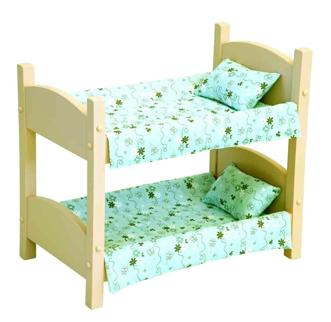 Кровать для кукол из дерева Жизель Лимонад (КРТ-001351)