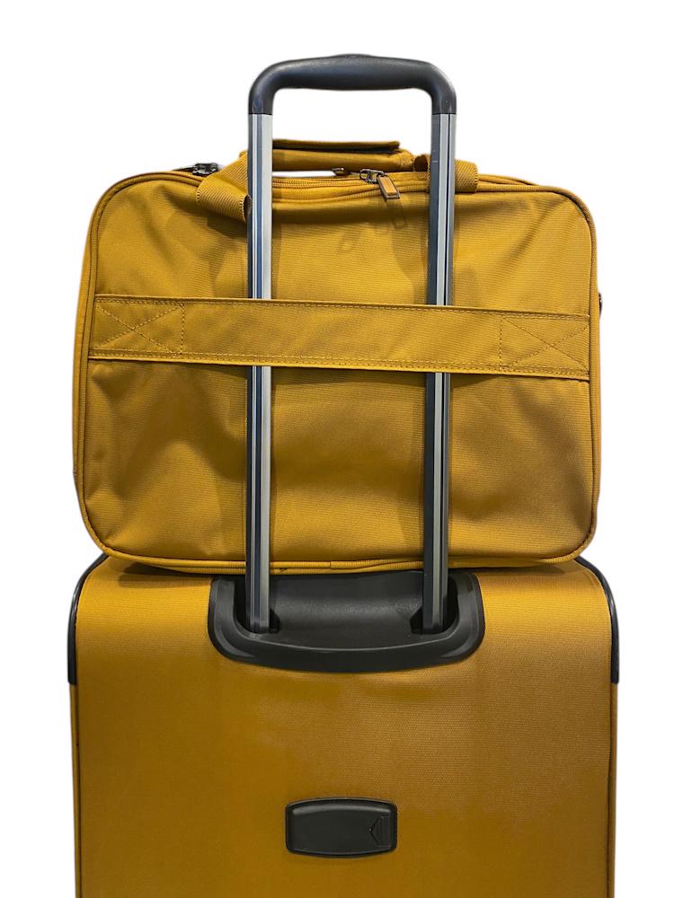 Бьюті-кейс ручна поклажа Snowball 21505/14 жаккард-нейлон Жовтий - фото 4