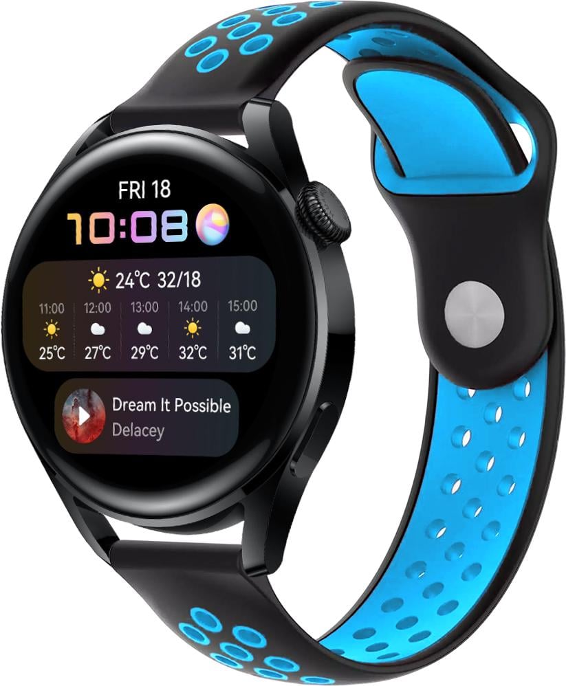 Ремешок Sport для Huawei Watch 3 22 мм Black Sky Blue (23053-6A)