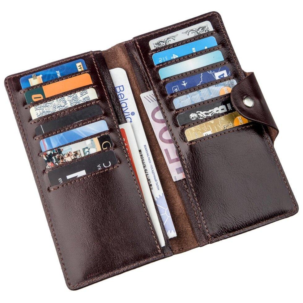 Кошелек вертикальный на кнопке 716175 Коричневый (1939598787) - фото 8 Кошелек вертикальный на кнопке 716175 Коричневый (1939598787) - фото 8