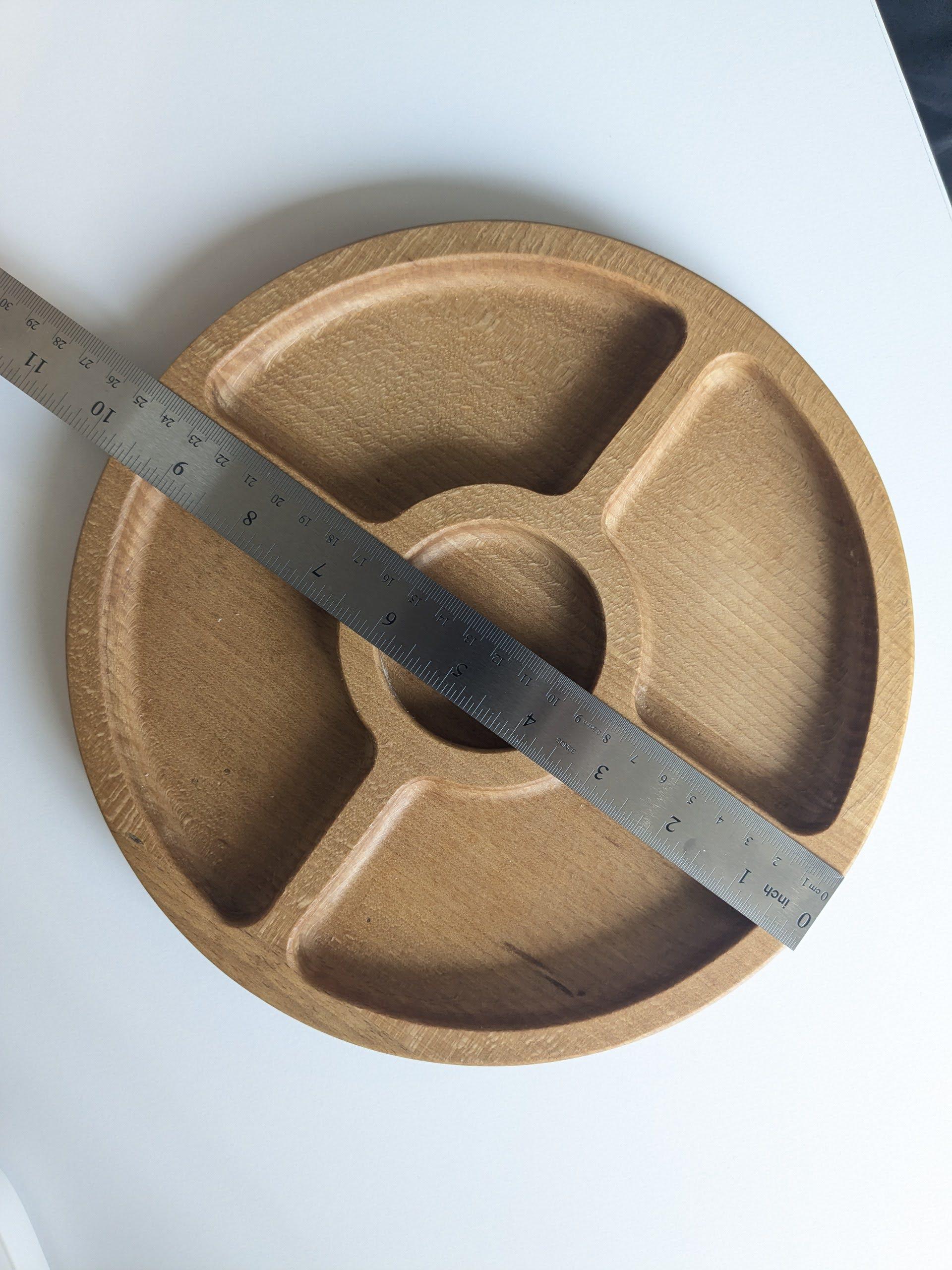 Менажниця кругла дерев’яна з ясеня d 250 мм (SP-001) - фото 4