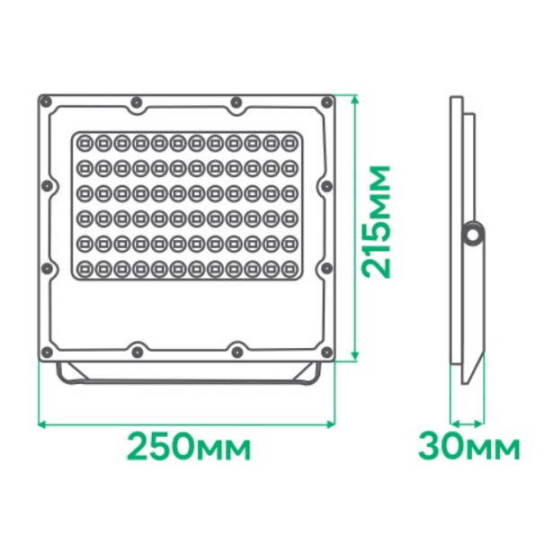 Прожектор світлодіодний Ardero LL-3100ARD PRO 100 Вт 6500K IP65 Сірий (80028) - фото 3