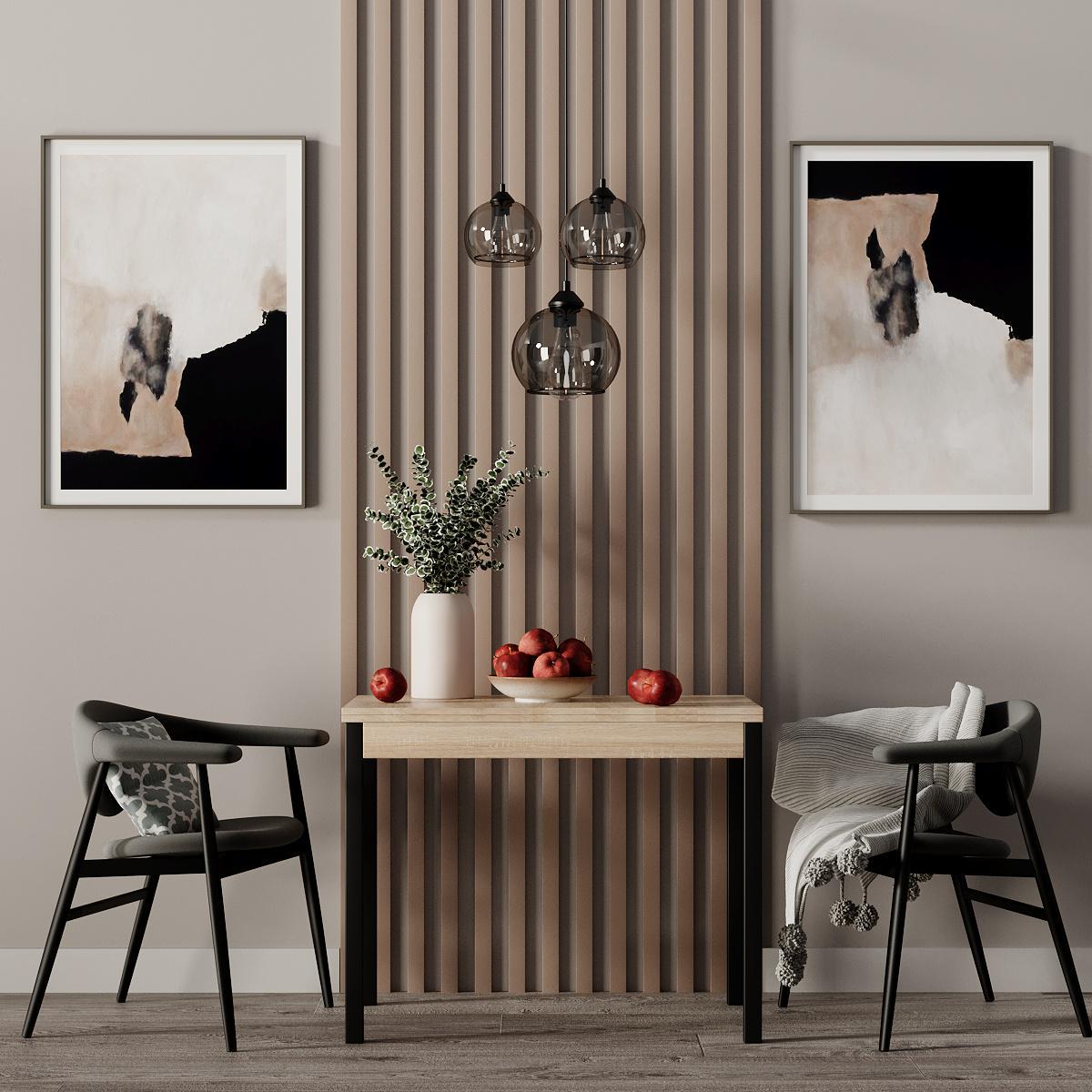 Обеденный стол-трансформер Lunch 900x765x600 мм Дуб Сонома/Черные ножки (GATB19130000030) - фото 5 Обеденный стол-трансформер Lunch 900x765x600 мм Дуб Сонома/Черные ножки (GATB19130000030) - фото 5