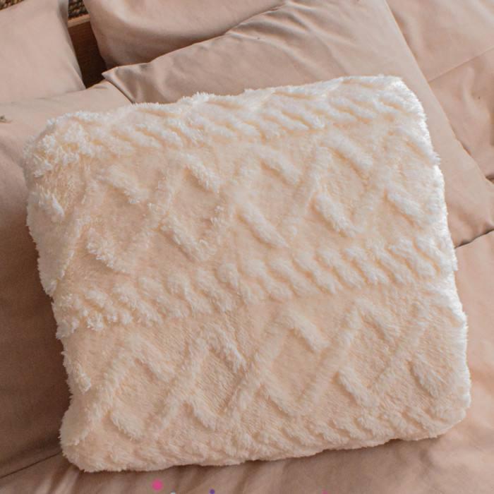 Плед теплый 200х230 см Молочный (П4К-mur-vyazka-001 -08)