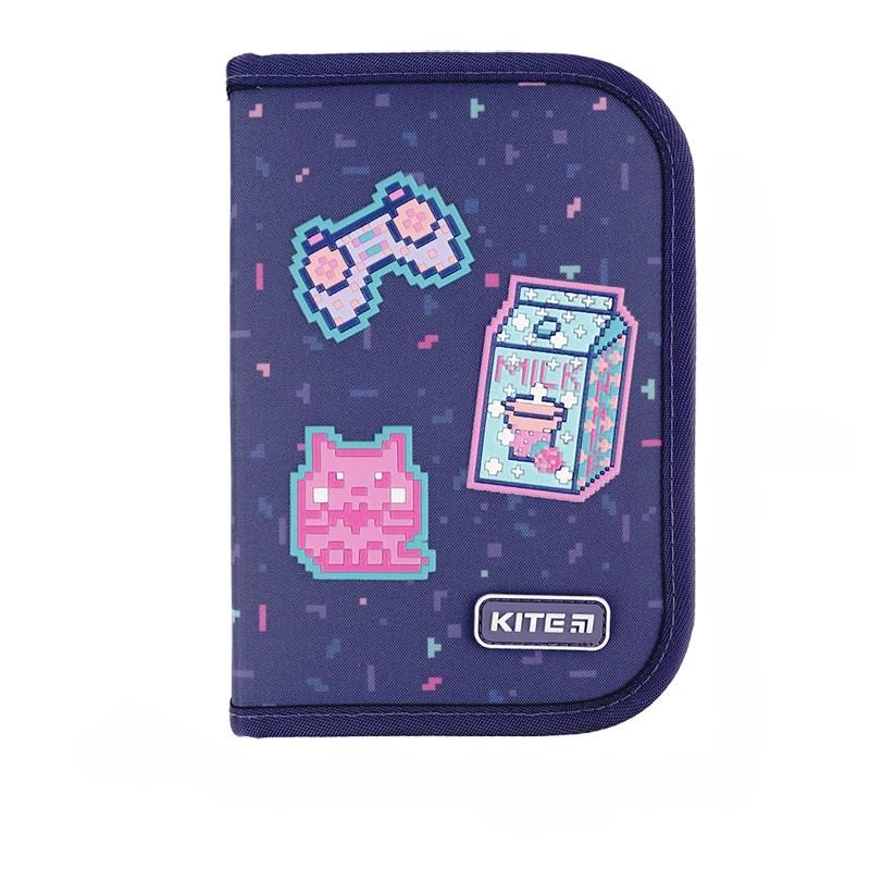 Пенал без наполнения KITE Pixel Love 1 отделение 2 отворота (K24-622-5)