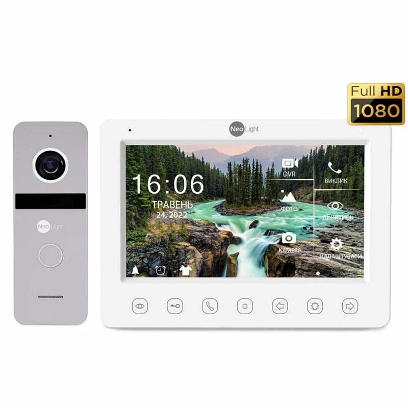 Комплект видеодомофона NeoLight NeoKIT FHD Pro Silver - фото 2 Комплект видеодомофона NeoLight NeoKIT FHD Pro Silver - фото 2