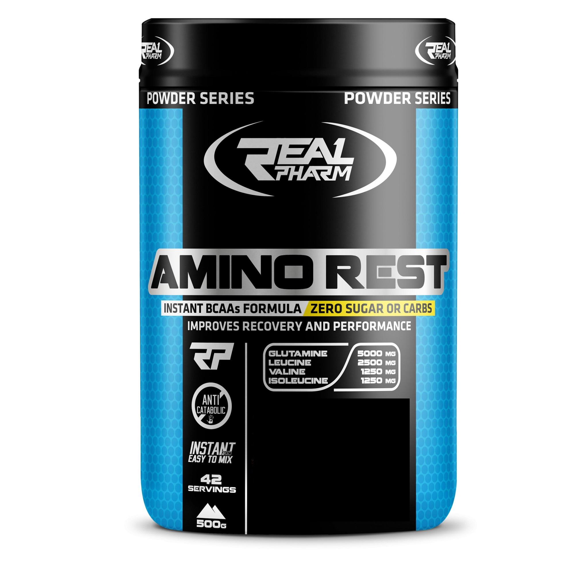 Аминокислота BCAA для спорта Real Pharm Amino Rest 500 г 44 порции Natural