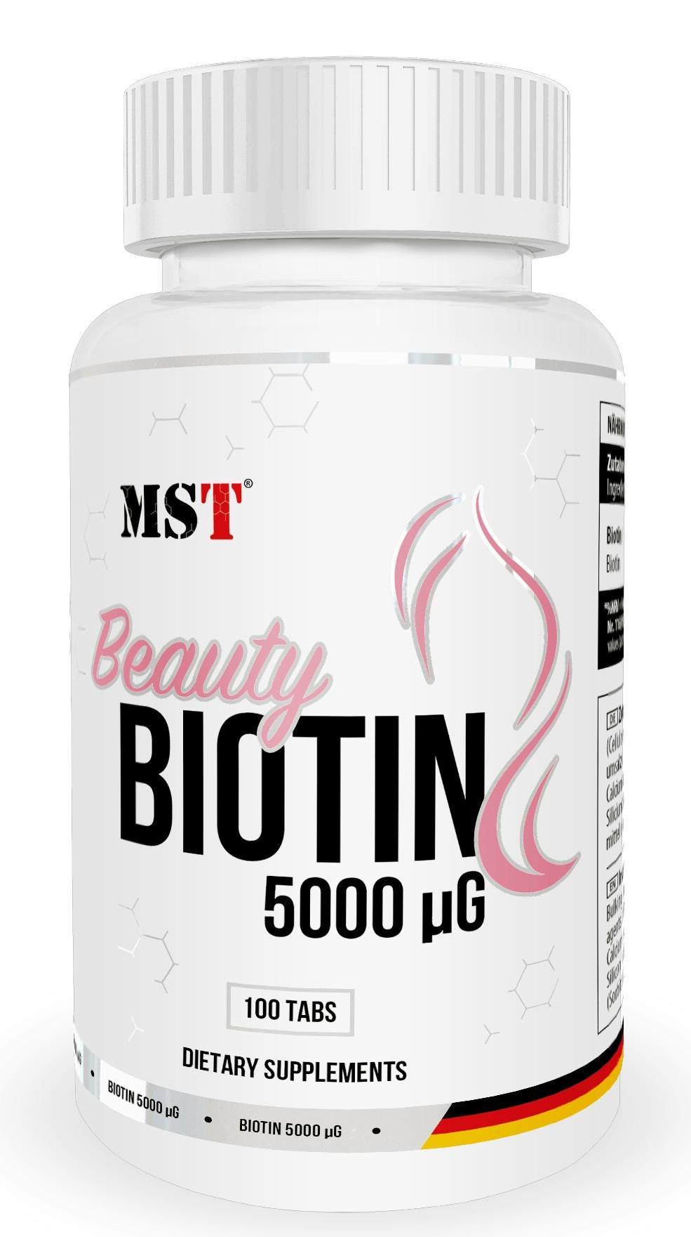 Биотин MST Biotin 5000 100 таблеток Биотин MST Biotin 5000 100 таблеток