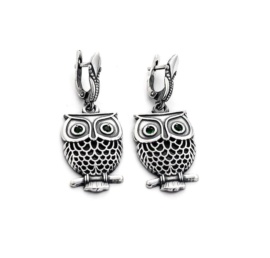 Серьги серебряные Maxi Silver 8790 Сова (88790)