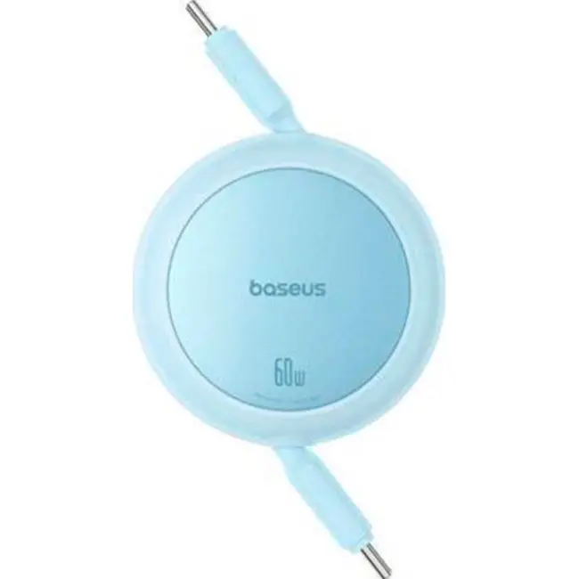 Кабель BASEUS Free2Pull Mini Charging Cable Type-C to Type-C P10364500311-01 60W 1 м Blue - фото 3