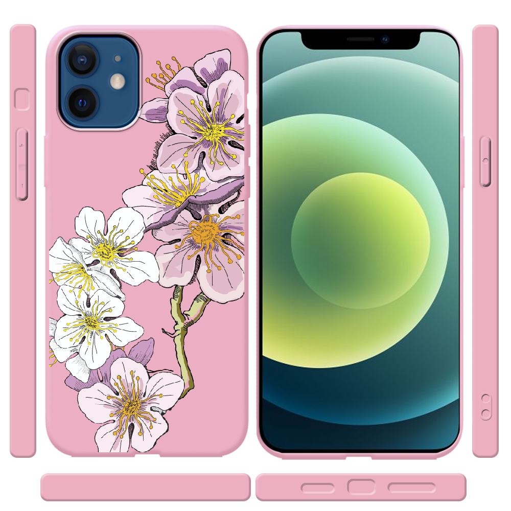 Чохол Boxface iPhone 12 Cherry Blossom Рожевий силікон (41161-cc4-43059) - фото 2