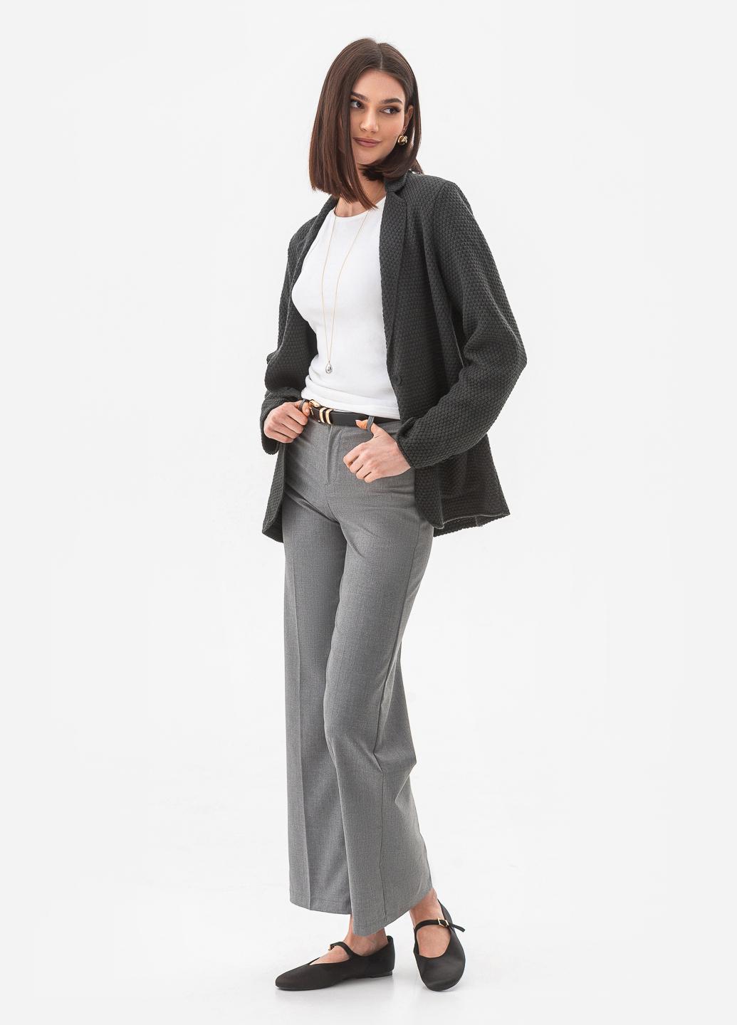 Пиджак женский рисовой вязки SVTR р. 48-50 Темно-серый (598) - фото 3 Пиджак женский рисовой вязки SVTR р. 48-50 Темно-серый (598) - фото 3