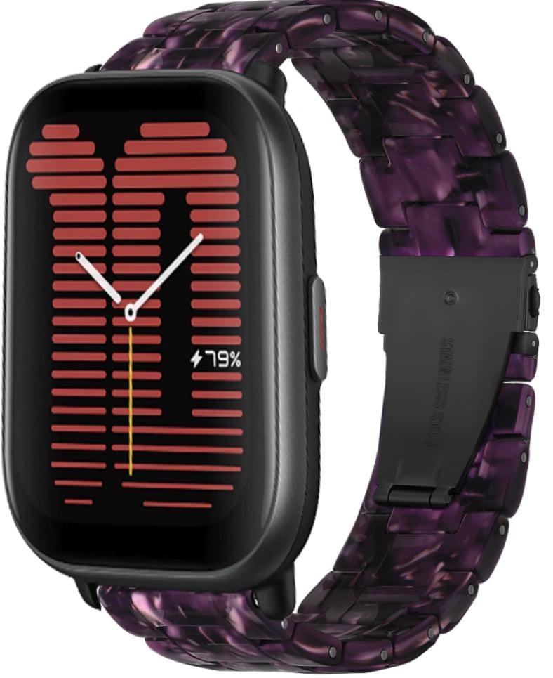 Ремешок из смолы Resin для смарт-часов Amazfit Active Violet (38432-2F)