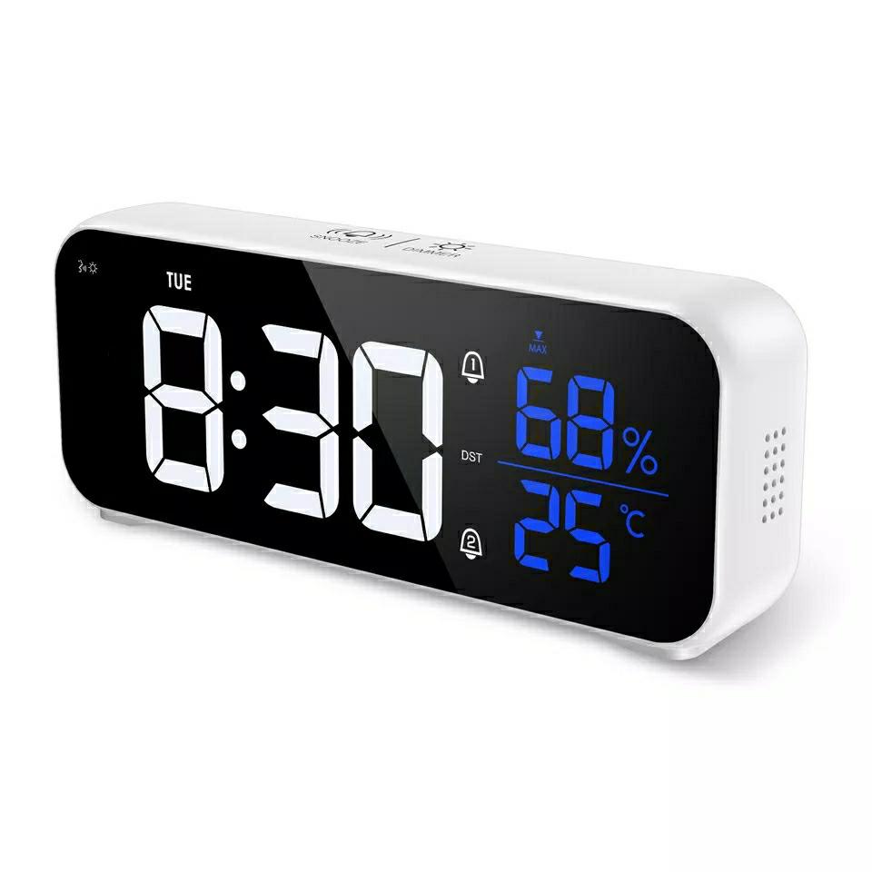 Часы настольные электронные Mids c термометром гигрометром и аккумулятором (8820W)
