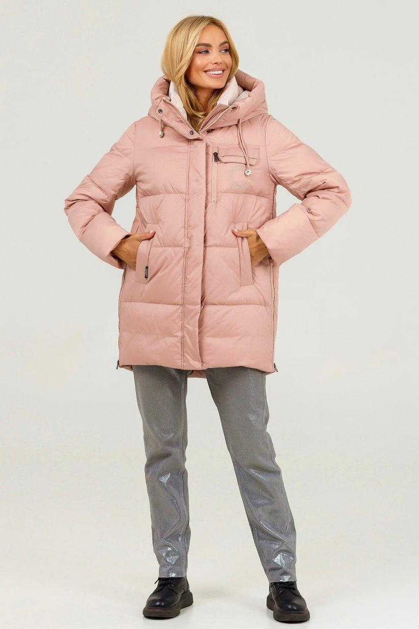 Пуховик женский р. 46 Карамельный (818s\46) - фото 2