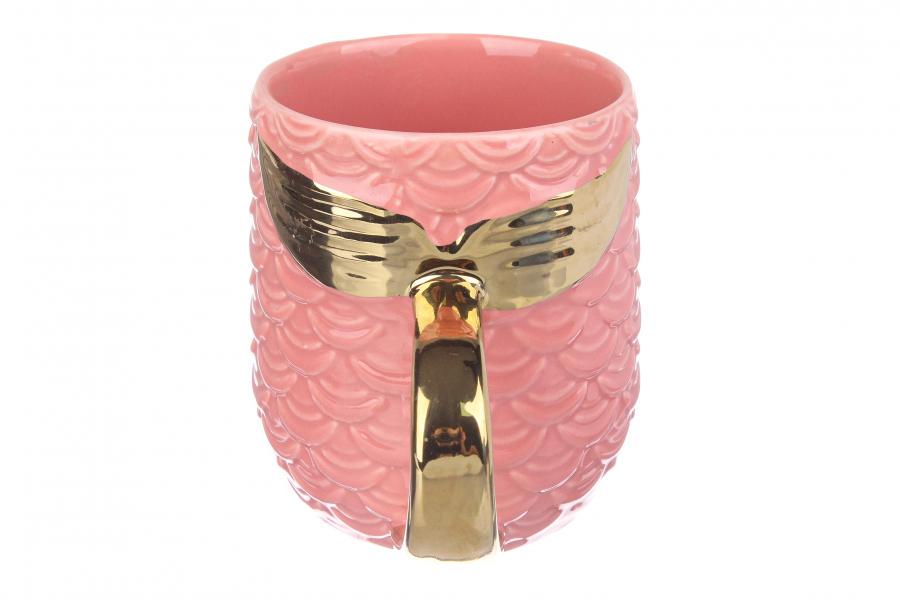 Чашка керамическая Хвост русалки 400 мл Pink/Gold (66-7012) - фото 2 Чашка керамическая Хвост русалки 400 мл Pink/Gold (66-7012) - фото 2