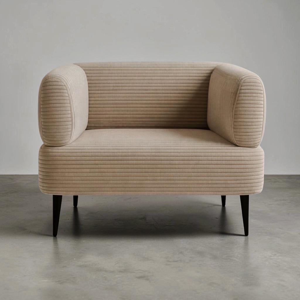 Кресло офисное Tobi Sho Бенно-1 с подлокотниками велюр вельвет 1000х720х750 мм Lotus 09/DK Beige