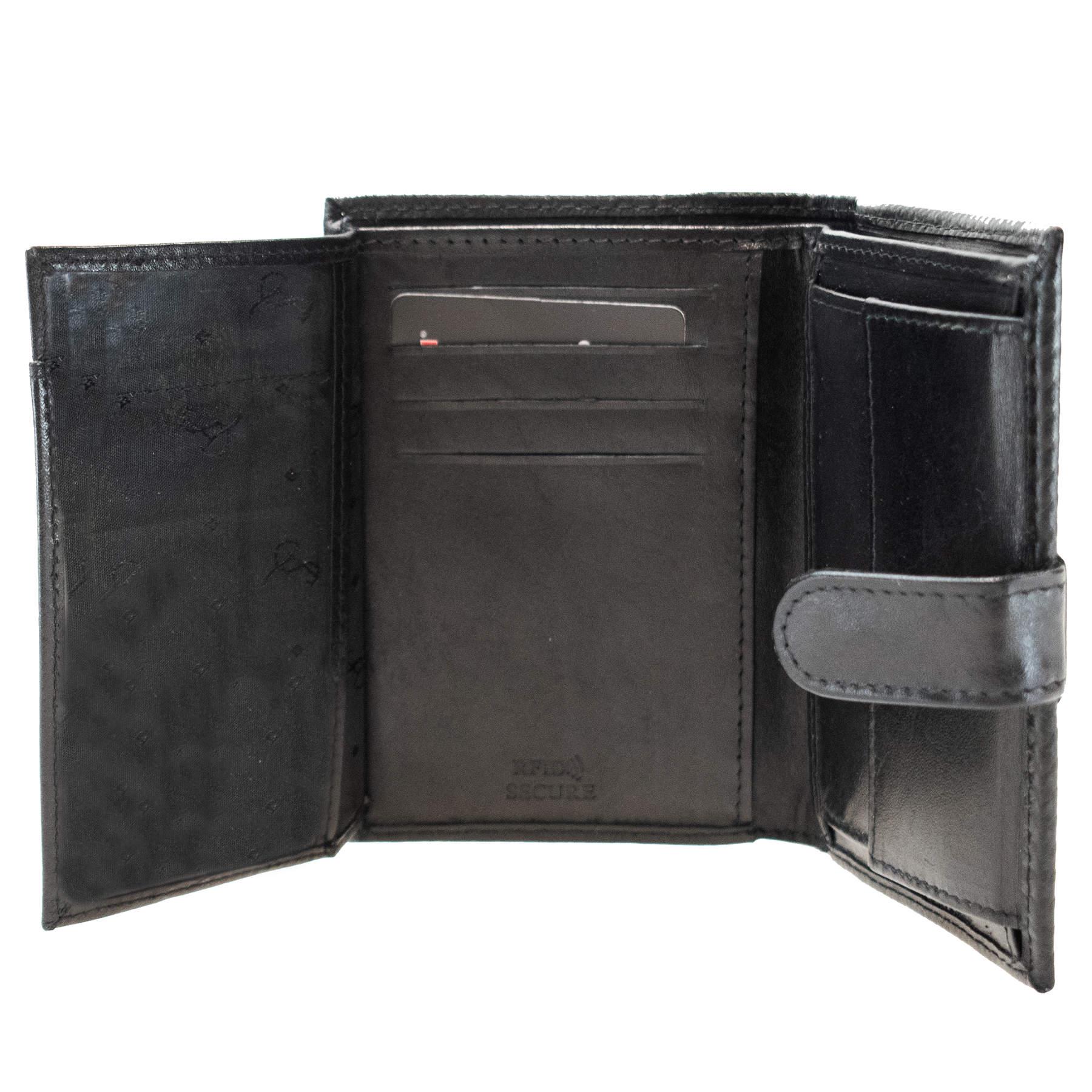 Портмоне мужское кожаное SEMI LINE RFID Black (P8270-0) - фото 5