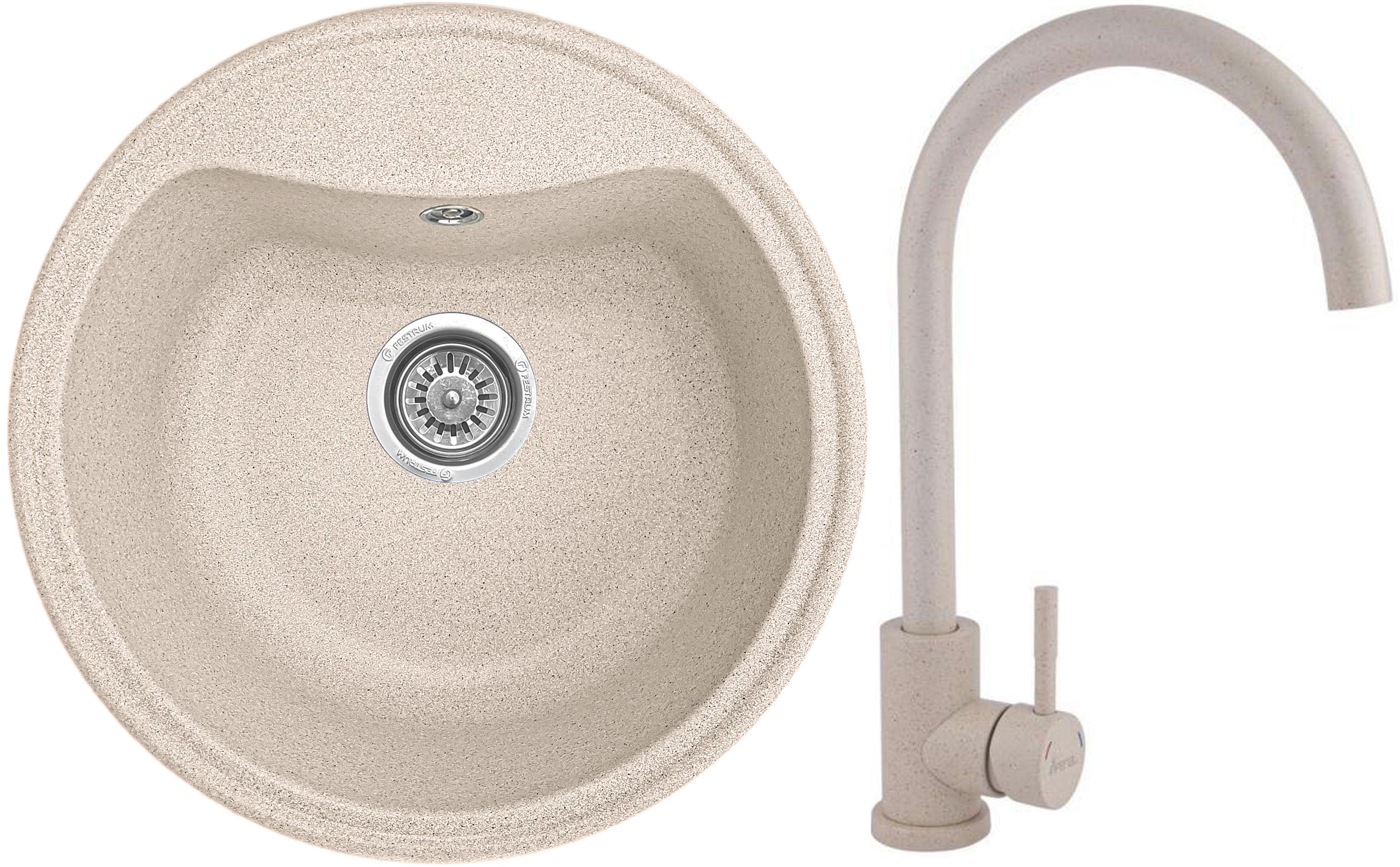 Мойка кухонная Valetti 3N со смесителем 495x495 мм Бежевый (11646161) - фото 1 Мойка кухонная Valetti 3N со смесителем 495x495 мм Бежевый (11646161) - фото 1