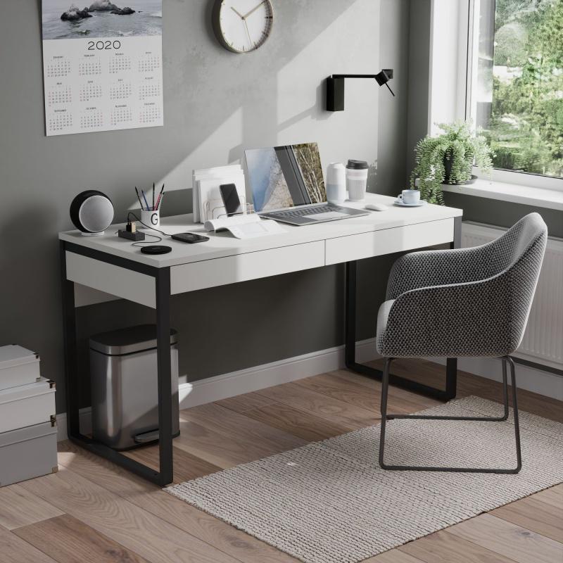 Стіл письмовий Loft-7 1400х598х750 мм Білий (Арт.224) - фото 4 Стіл письмовий Loft-7 1400х598х750 мм Білий (Арт.224) - фото 4